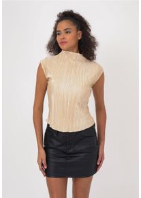 FRESHLIONS Damen Klassische Bluse "Loreen", beige, elegant, Gr. S, unifarben, 100% Polyester, Blusen, aus recyceltem Polyester