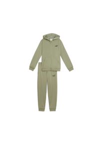 Puma Kinder Trainingsanzug "HOODED FULL-ZIP POLY SUIT B"lux army, sportlich, Gr. 128, unifarben, Trikot, Obermaterial: 100% Polyester, Sportanzüge
