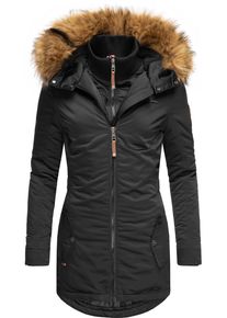 Marikoo Damen Wintermantel "Sanakoo", schwarz, modisch, Gr. XXL, Oberstoff: 100% Polyester, Futter: 100% Polyester, Wattierung: 100% Polyester,
