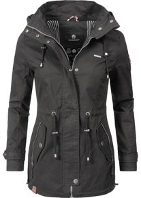 Marikoo Damen Outdoorjacke "Nyokoo", schwarz, modisch, Gr. S, Oberstoff: 100% Baumwolle; Futter: 100% Polyester; Wattierung: 100% Polyester;