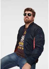 Herren Bomberjacke "MA-1 VF59 LONG", blau, modisch, Gr. XL, Alpha Industries, unifarben, Web, Obermaterial: 100% Nylon. Futter: 100% Nylon.