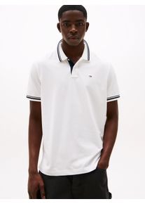 Tommy Jeans Herren Poloshirt "TJM REG TIPPED POLO EXT", beige, casual, Gr. L, unifarben, Jersey, Obermaterial: 100% Baumwolle, Shirts, Mit