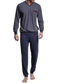 Götzburg GÖTZBURG Herren Pyjama "Manhattan", Gr. 54, blau, Single Jersey, Obermaterial: 100% Baumwolle, bedruckt, gemustert, klassisch, Homewear-Sets,