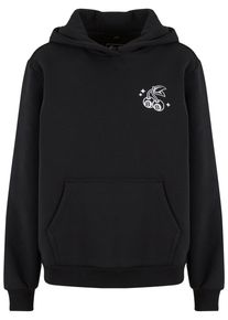 MISS TEE Damen Kapuzenpullover "Miss Tee Lucky Cherry Ladies Fluffy Hoody", schwarz, casual, Gr. L, mehrfarbig, 70% Baumwolle, 30% Polyester, Pullover