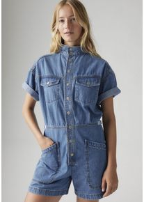 Levi's LEVI'S Damen Kurzoverall "SS SURPLUS ROMPER"blau joke, casual, Gr. XS, Web, Obermaterial: 100% Baumwolle, Overalls, im Jeans-Look