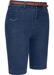 Ragwear Damen Chinoshorts "Bobiny", blau, casual, Gr. 26, 55% Baumwolle, 42% Polyester, 3% Elasthan, Hosen, kurze Sommerhose mit stylischem Gürtel