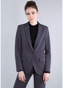 Imperial Damen Longblazer, grau, feminin, Gr. M, unifarben, Web, Obermaterial: 95% Polyester, 5% Elasthan, Blazer, mit Satindetails und Stretch
