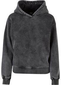 Urban Classics Damen Kapuzenpullover "Urban Classics Damen Ladies Stone Washed Hoody", schwarz, casual, Gr. S, unifarben, 70% Baumwolle, 30%