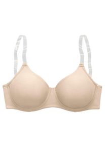 Nuance Damen T-Shirt-BH, Gr. 85, braun, Microtouch, Obermaterial: 82% Polyamid (TACTEL), 18% Elasthan (LYCRA), Basic, BHs, mit Bügel, ohne Schale und
