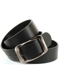Anthoni Crown Damen Ledergürtel, schwarz, Gr. 85, unifarben, Leder, Gürtel, Hochwertiger Denim-Gürtel