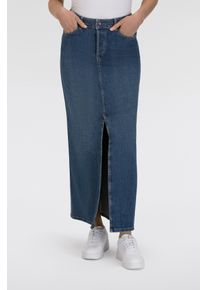 MAC Damen Maxirock "MAXI SKIRT"night sky used, casual, Gr. XS, unifarben, Denim/Jeans, Obermaterial: 99% Baumwolle, 1% Elasthan, Röcke, im