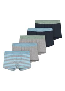 name it Kinder Trunk "NKMBOXER 5P AQUAMARINE Y/D NOOS", Gr. 146, blau, Jersey, Obermaterial: 95% Baumwolle, 5% Elasthan, unifarben, bedruckt,
