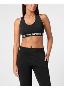 Plein Sport Damen Lauftop "Sport Top", schwarz, Gr. S, Obermaterial: 90% Polyester, 10% Elasthan, Tops