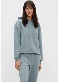 Pieces Damen Hoodie "PCCHILLI LS HOODIE NOOS BC", grau, casual, Gr. M, unifarben, Sweatware, Obermaterial: 60% Baumwolle, 40% Polyester, Sweatshirts