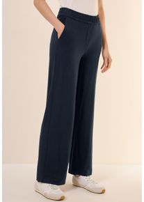 Cecil Damen Stoffhose, blau, casual, Gr. XXL, unifarben, Stoff, 95% Viskose, 5% Elasthan, Hosen, mit seitlichen Einschubtaschen