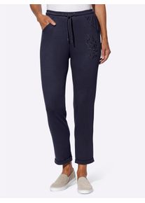 Classic Basics Damen Sweathose, blau, Gr. 44, unifarben, 100% Baumwolle, Hosen