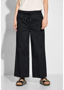 Cecil Damen Stoffhose, schwarz, casual, Gr. XS, unifarben, Web, 98% Baumwolle, 2% Elasthan, Hosen, High Waist