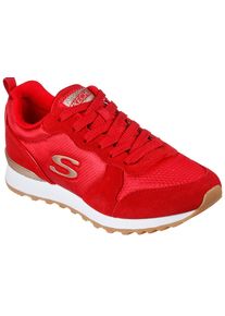 Skechers Damen Sneaker "OG 85 - GOLDN GURL", Gr. 41, rot, Veloursleder, Textil, Synthetik, sportlich, Schuhe, Schnürschuh, Original-Retro-Jogginschuh