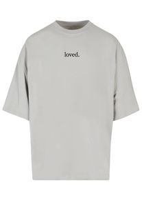 Merchcode Herren T-Shirt "Merchcode Herren Love Huge Tee", grau, casual, Gr. S, bedruckt, 100% Baumwolle, Shirts