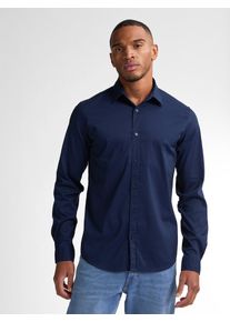 Herren Langarmshirt, blau, casual, Gr. XL, PETROL INDUSTRIES, unifarben, Jersey, Obermaterial: 65% Baumwolle, 32% Polyester, 3% Elasthan, Shirts, mit