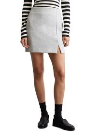 Marc O'Polo MARC O'POLO Damen Jerseyrock "aus Scuba-Interlockjersey", grau, casual, Gr. M, unifarben, Obermaterial: 75% Baumwolle, 20% Polyester, 5% Elasthan;