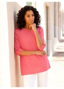 Classic Basics Damen Longshirt "Longshirt", pink, Gr. 56, unifarben, 100% Baumwolle, Shirts