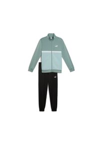 Puma Herren Trainingsanzug "POLY COLORBLOCK SUIT", grün, sportlich, Gr. XL, colorblocking, Trikot, Obermaterial: 100% Polyester, Sportanzüge