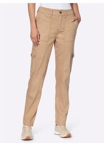 Heine Damen Cargojeans, braun, Gr. 40, unifarben, 76% Baumwolle, 22% Polyester, 2% Elasthan, Jeans