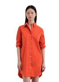 Marc O'Polo MARC O'POLO Damen Hemdblusenkleid "aus Popeline", rot, Gr. 38, unifarben, Obermaterial: 68% Baumwolle, 28% Polyamid, 4% Elasthan; Futter: 100% Nicht