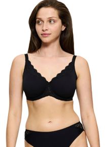 Triumph Damen Minimizer-BH "Amourette W01", Gr. 90, schwarz, Microtouch, Spitze, Obermaterial: 68% Polyamid, 32% Elasthan, unifarben, elegant, BHs,