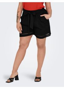 Only CARMAKOMA Damen Shorts "CARJUPITER LIFE SHORTS WVN", schwarz, modisch, Gr. 48, unifarben, Web, Obermaterial: 50% Viskose, 35% Baumwolle, 15%