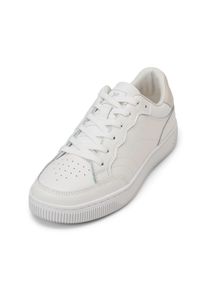 Marc O'Polo MARC O'POLO Damen Sneaker "aus hochwertigem Rindleder", Gr. 36cloudy weiß, dry sand, Obermaterial: 100% Leder, unifarben, Schuhe