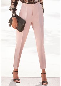 Lascana Damen Bügelfaltenhose, lila, modisch, Gr. 38, unifarben, Web, Obermaterial: 92% Polyester, 8% Elasthan, Hosen, in 7/8-Länge, elegante