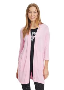 Betty Barclay Damen Strickjacke "Betty Barclay Feinstrickjacke mit Eingrifftaschen", pink, sportlich, Gr. S, Feinstrick, Obermaterial: 96% Viskose,