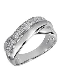 Firetti Damen Fingerring "Schmuck Geschenk Silber 925 Silberring blau glitzernd", 56, Silber 925 (Sterlingsilber), 4,3mm, silber, Silber 925