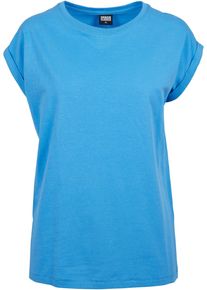 Urban Classics Herren Kurzarmshirt "Urban Classics Damen Ladies Extended Shoulder Tee", blau, casual, Gr. XS, unifarben, 100% Baumwolle, Shirts