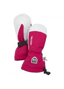 Hestra Army Leather Heli Ski Mitt Handschuhe Kinder Ski (Gr 5 |rosa |wasserdicht)