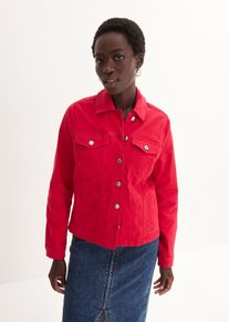 bonprix Twill-Jacke, rot, Gr.42, Attraktive Jacke mit Teilungsn&auml;hten, 97% Baumwolle