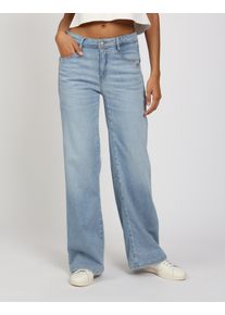 Gang Damen Weite Jeans "94AMELIE WIDE"bleached light blau, casual, Gr. 33, Denim/Jeans, Obermaterial: 94% Baumwolle, 5% Polyester, 1% Elasthan, Jeans