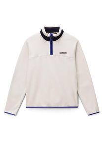 Napapijri T-Dergana Half Zip Fleecepullover Herren (Gr XL |weiß)