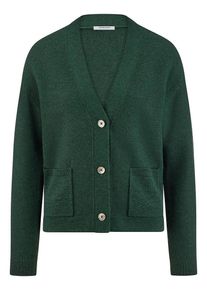 Peter Hahn - Strickjacke, grün, Gr. 36 / S - Schurwolle