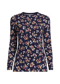 LANDS' END Shirt aus Baumwolle/Modal-Mix mit Rundausschnitt, Damen,  Gr&uuml;n, Elasthan/Baumwolle Modal, by Lands' End