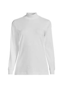 LANDS' END Stehkragen-Shirt, Damen,  Wei&szlig;, Baumwolle, by Lands' End