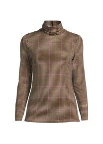 LANDS' END Rollkragenshirt aus Baumwoll/Modalmix, Damen,  Wei&szlig;, Baumwolle/Elasthan/Baumwolle Modal, by Lands' End