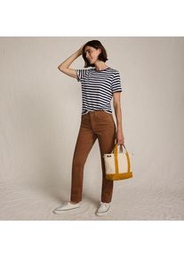 LANDS' END Straight Fit Cordhose Mid Waist, Damen,  Braun, Baumwoll-Mischung, by Lands' End