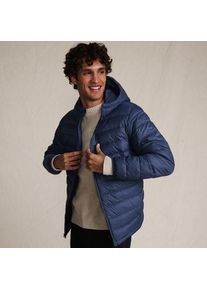 LANDS' END Ultraleichte verstaubare Daunen-Kapuzenjacke WANDERWEIGHT, Herren,  Blau, Polyester/Nylon, by Lands' End