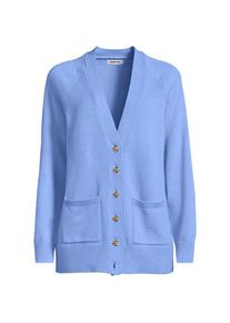 LANDS' END Relaxter V-Cardigan DRIFTER, Damen,  Gr&uuml;n, Baumwolle, by Lands' End