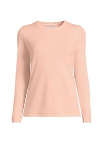 LANDS' END Kaschmir-Pullover mit rundem Ausschnitt, Damen,  Pink, Kaschmir, by Lands' End