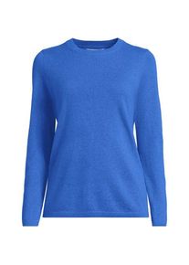 LANDS' END Kaschmir-Pullover mit rundem Ausschnitt, Damen,  Blau, Kaschmir, by Lands' End