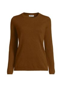 LANDS' END Kaschmir-Pullover mit rundem Ausschnitt, Damen,  Beige, Kaschmir, by Lands' End